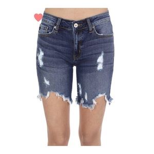Kancan Frayed Hem Shorts